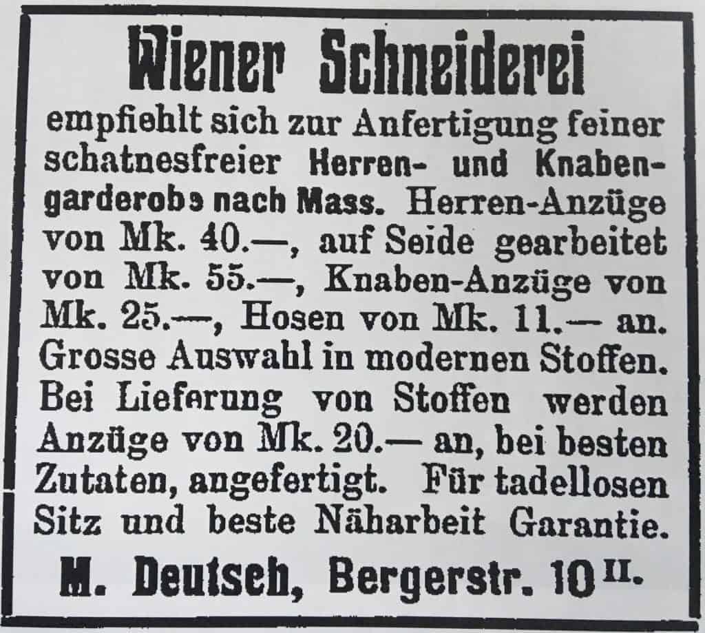 Anzeige mit "Schatnesfreier Garderobe"