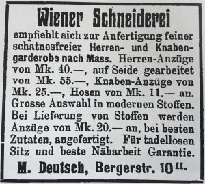 Anzeige mit "Schatnesfreier Garderobe"
