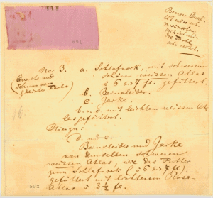 Seite aus einem Brief von Richard Wagner an Bertha Goldwag