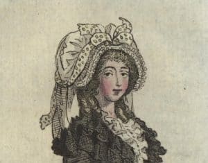 Kopfputz, aus "Journal des Luxus und der Moden", Heft 5 / Mai 1789