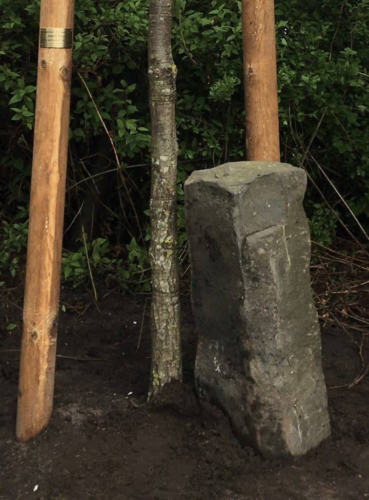 Basaltblock der Aktion "7000 Eichen" von Joseph Beuys, Standort: bei Oldenburg