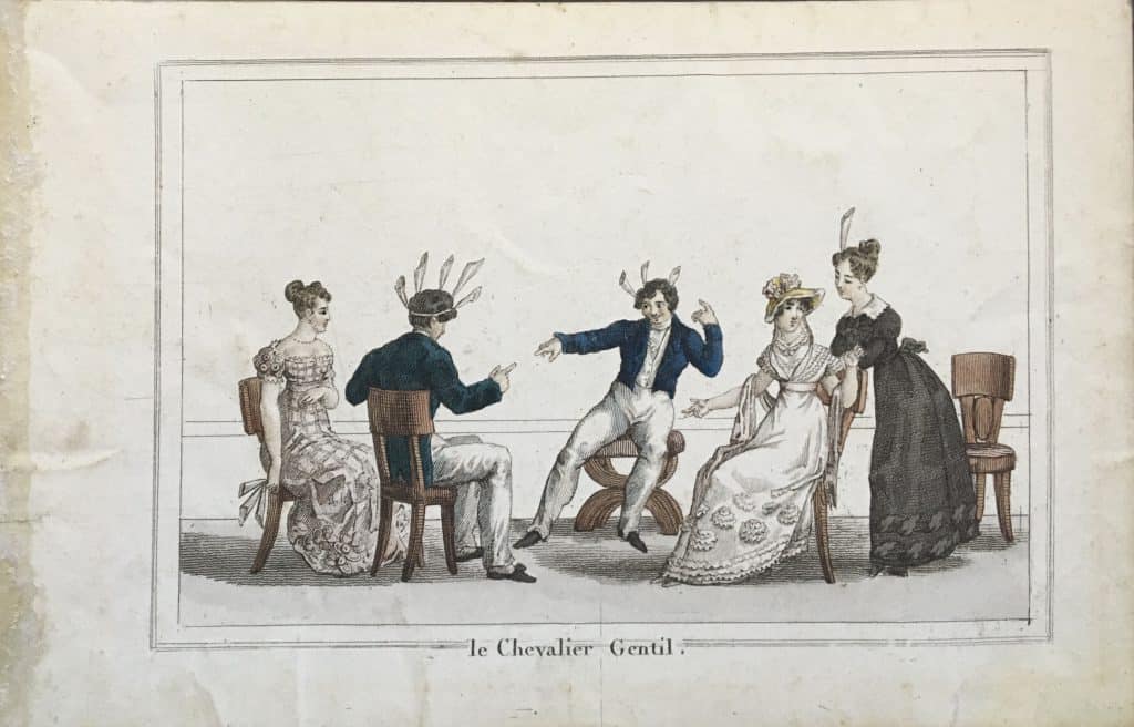 Le Chevalier Gentil. Aus: Petits Jeux de Societé - Passe-tems du bel-Age. Augustin Legrand