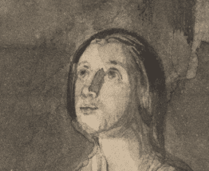 Detail von Richard Redgrave: The poor seamstress (1844)