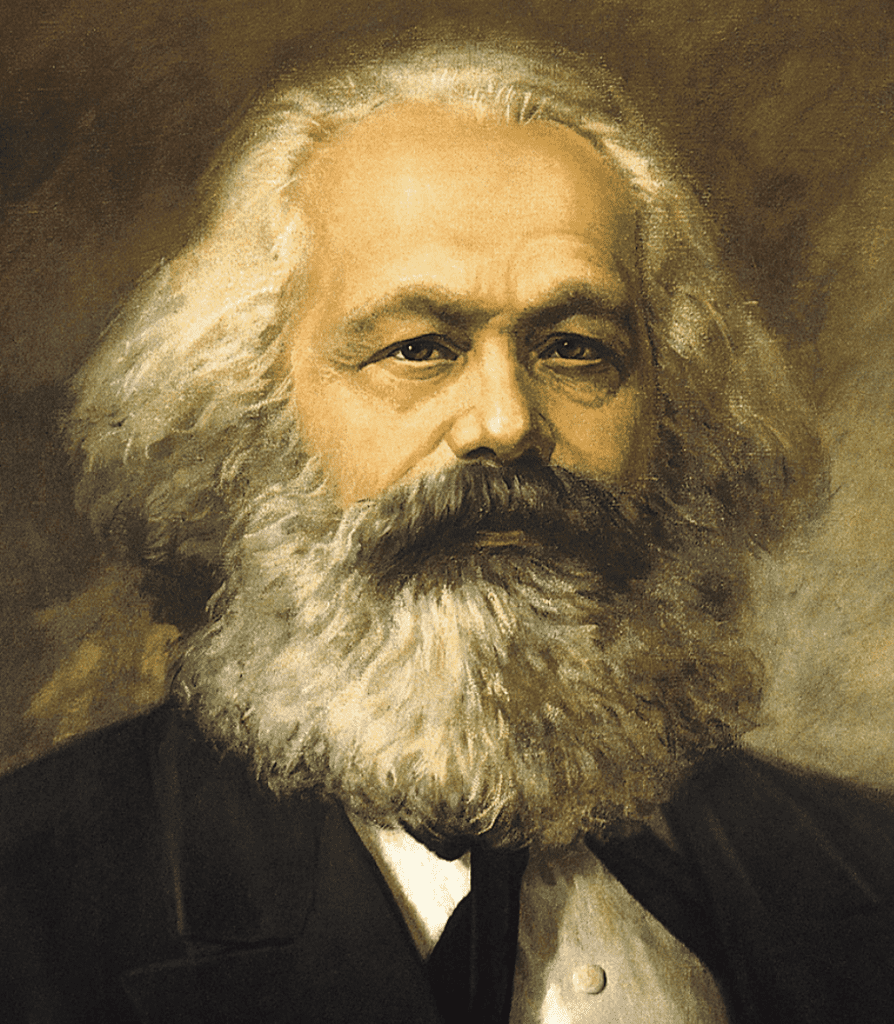 Porträt von Karl Marx nach einem Gemälde von 1920
