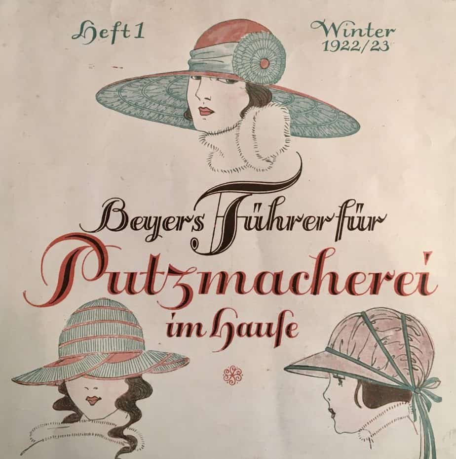 Titel von Beyers Führer für die Putzmacherei im Hause 1922