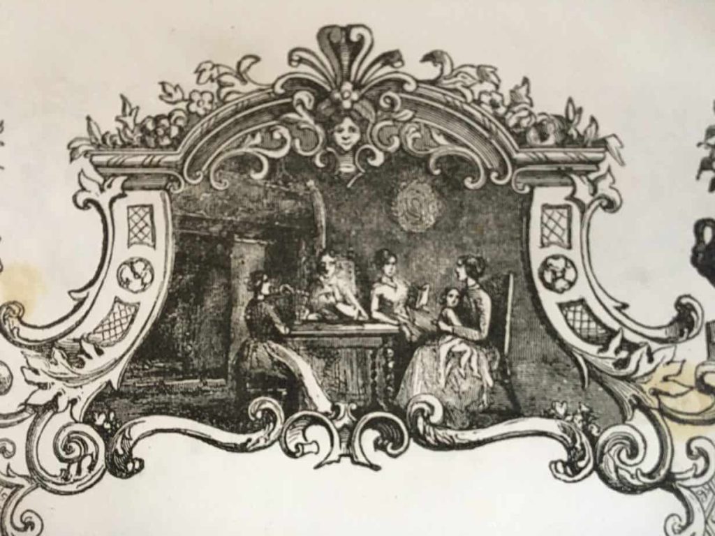 Titelvignette aus dem "Moniteur de la mode" Jahrgang 1847