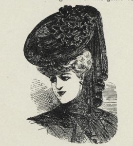 Abbildung eines Damenhutes aus "The Art of Millinery" von Anna Ben Yussuf 1909