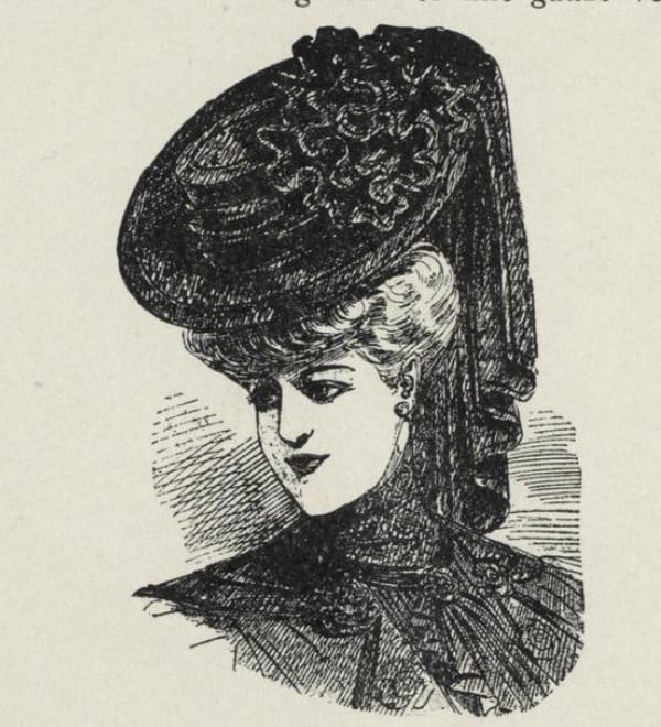 Abbildung eines Damenhutes aus "The Art of Millinery" von Anna Ben Yussuf 1909