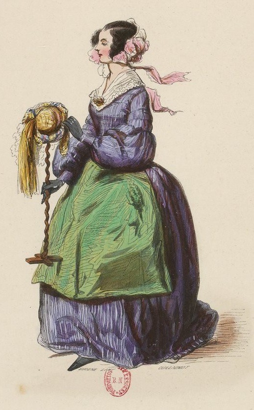 Titelblatt "La Modiste" von Maria d'Anspach, erschienen in "Les français peints par eux-mêmes : encyclopédie morale du dix-neuvième siècle" Band 3, 1841