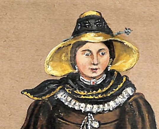Porträt einer Hutkramerin aus Lindenberg im Allgäu aus dem Jahr 1857