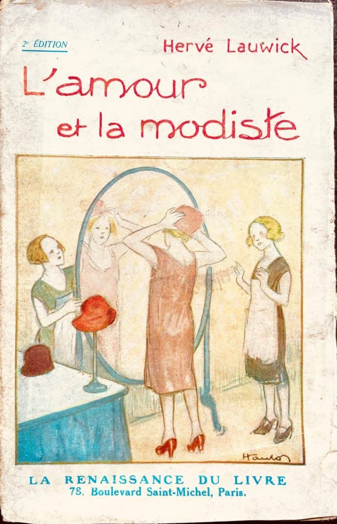 Umschlagbild des Buches "L'Amour et la Modiste" von Hervé Lauwick 1926