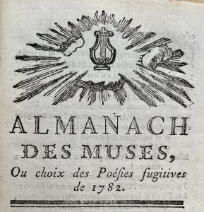 Titelvignette des "Almanach des Muses, ou choix des Poésies fugitives de 1782", erschienen in Paris im Jahr 1783