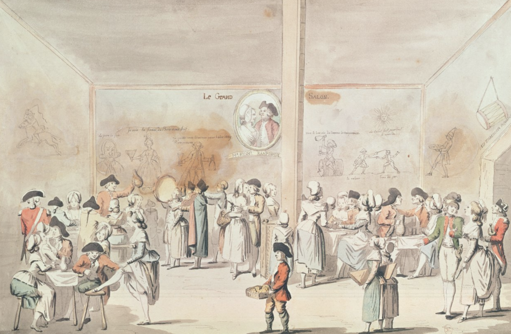 Das Café Ramponneau (Ramponaux) nach einem Aquarell von Etienne Bericourt