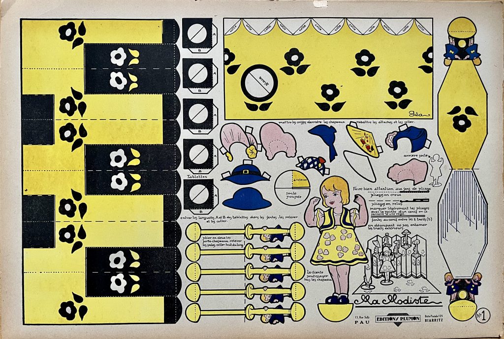 Bilderbogen zum Ausschneiden "Ma Modiste" aus der Édition Plumon